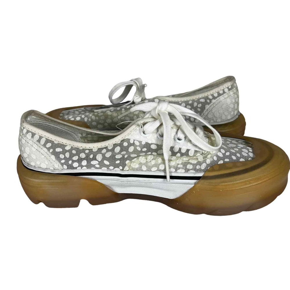Vans Authentic Modular Mesh Polka Dot Gum Sole Sneakers White NWT Womens 7.5 - Picture 9 of 16